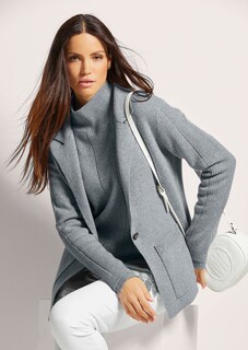 Gebreide blazer met kasjmier thumbnail 5