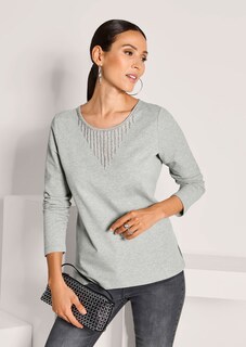 Sweatshirt with rhinestone embellishment thumbnail 5