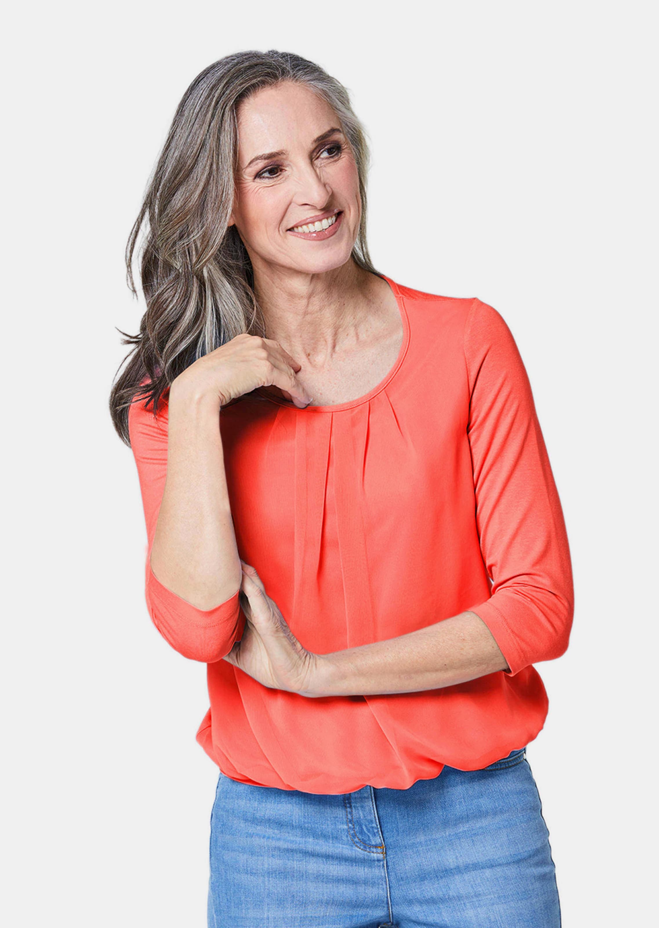 Verzorgd shirt in elegante blouselook