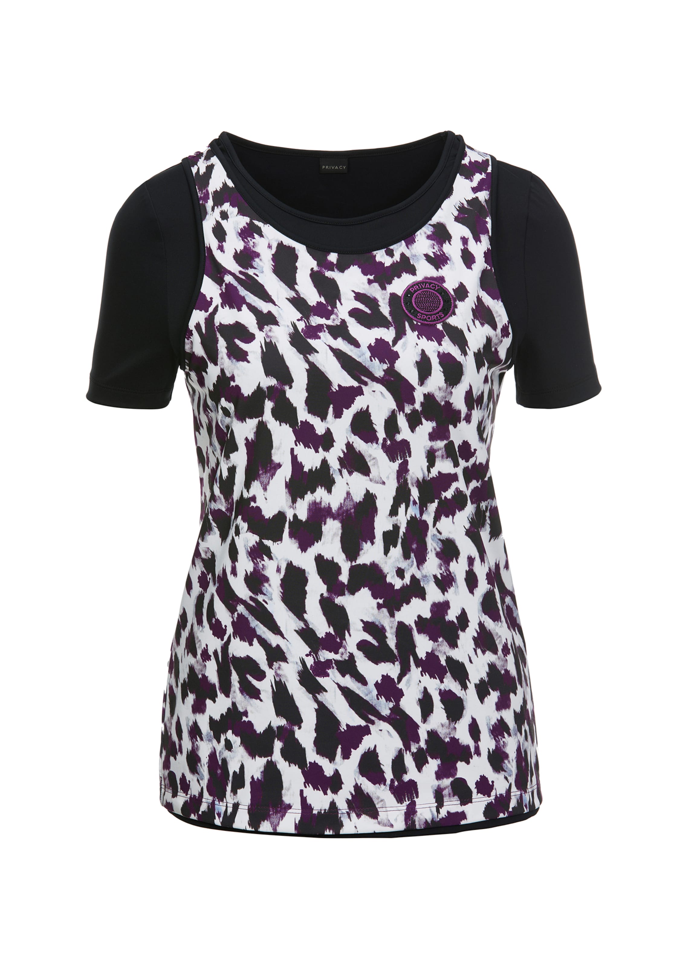 Two-in-One-Laufshirt im Leo-Look