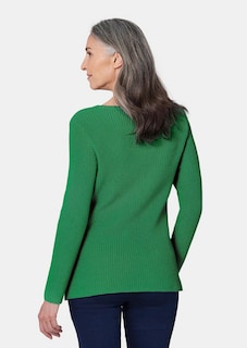 Figurschmeichelnder Pullover aus reiner Baumwolle thumbnail 3