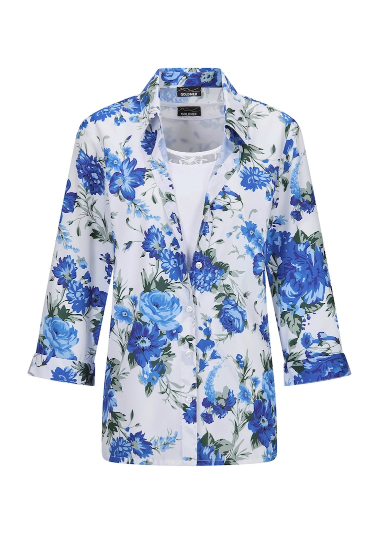Blusen-Set aus Blumenbluse und Top
