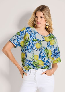 Bluse mit Zitronen-Print thumbnail 2