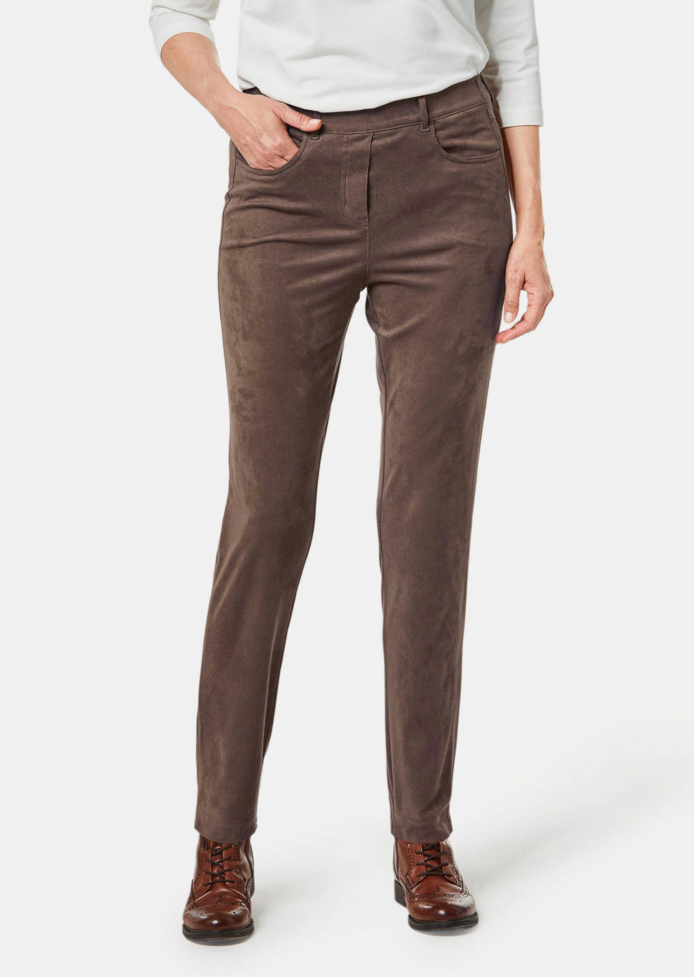 Pantalon aspect daim