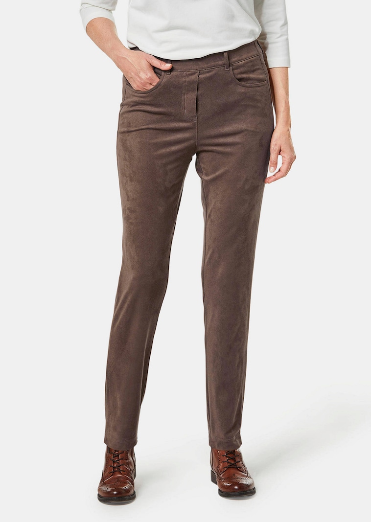Pantalon aspect daim