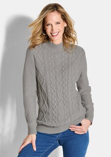 Strickpullover mit Zopfmuster thumbnail 1