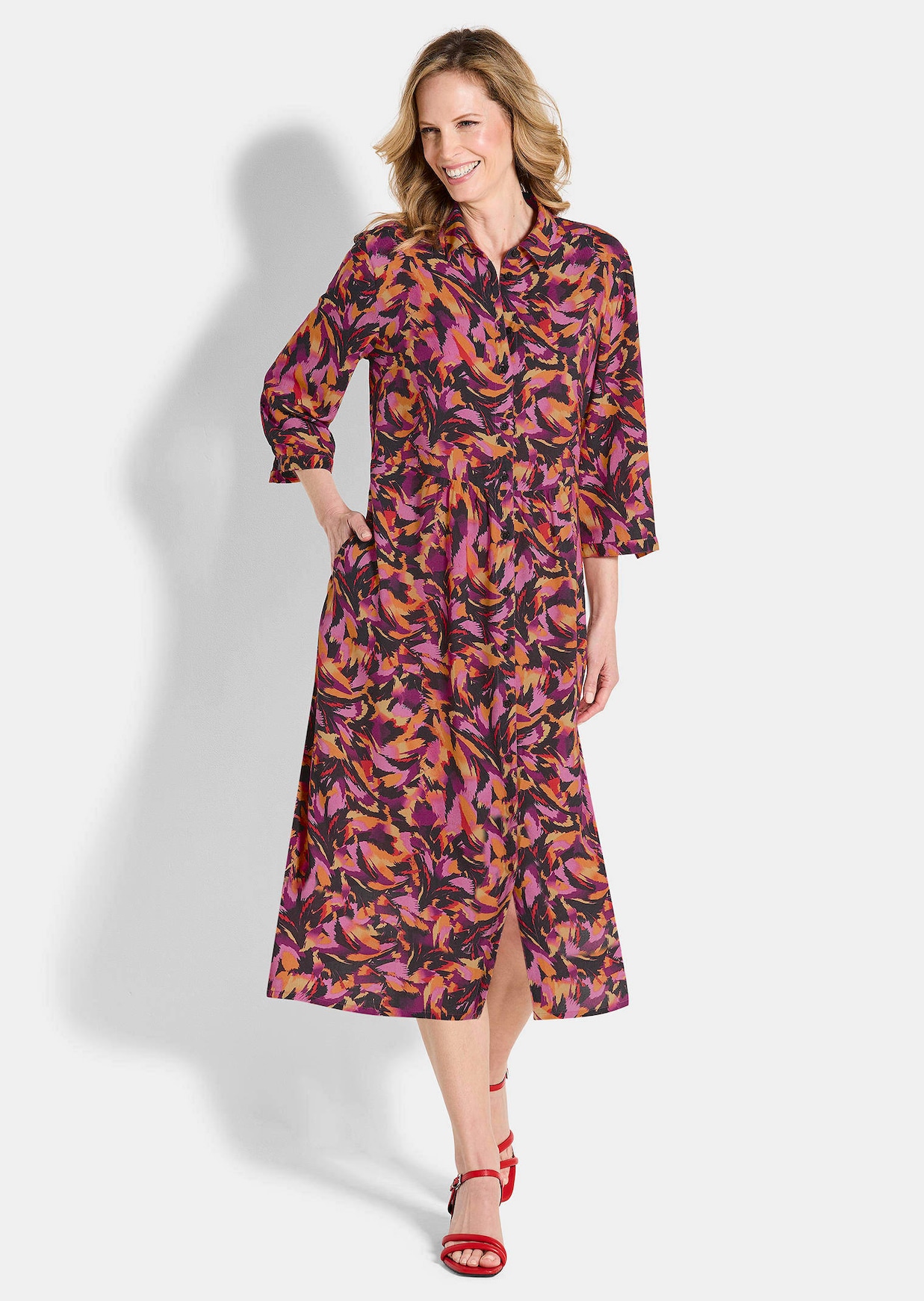 Robe chemise en viscose pure
