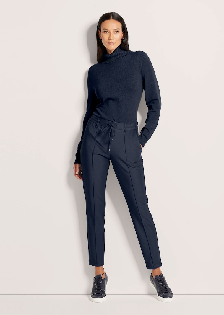 Pantalon stretch à taille coulissée