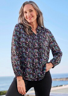 Druckbluse mit Minimalmuster thumbnail 7