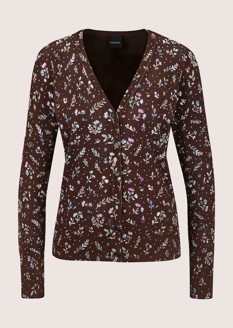 Fijn tricot jasje met bloemenprint