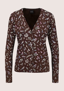 Cardigan fin avec imprimé floral thumbnail 7