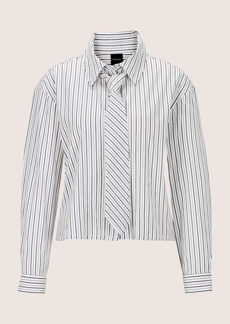 Overhemdblouse met afneembare stropdas