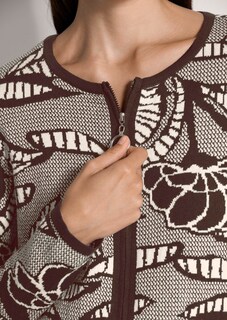 Blazer en maille à imprimé jacquard et zip thumbnail 6