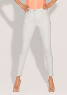 Jeans met fijne franjezoom thumbnail 1