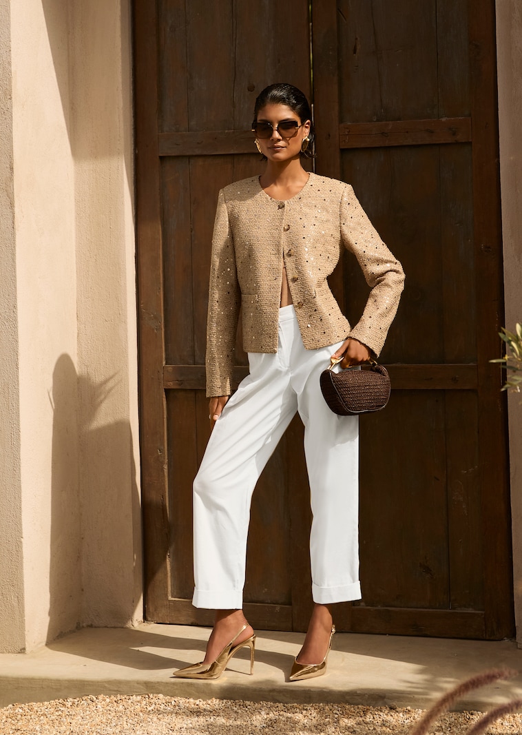 Blazer with sequin detailing