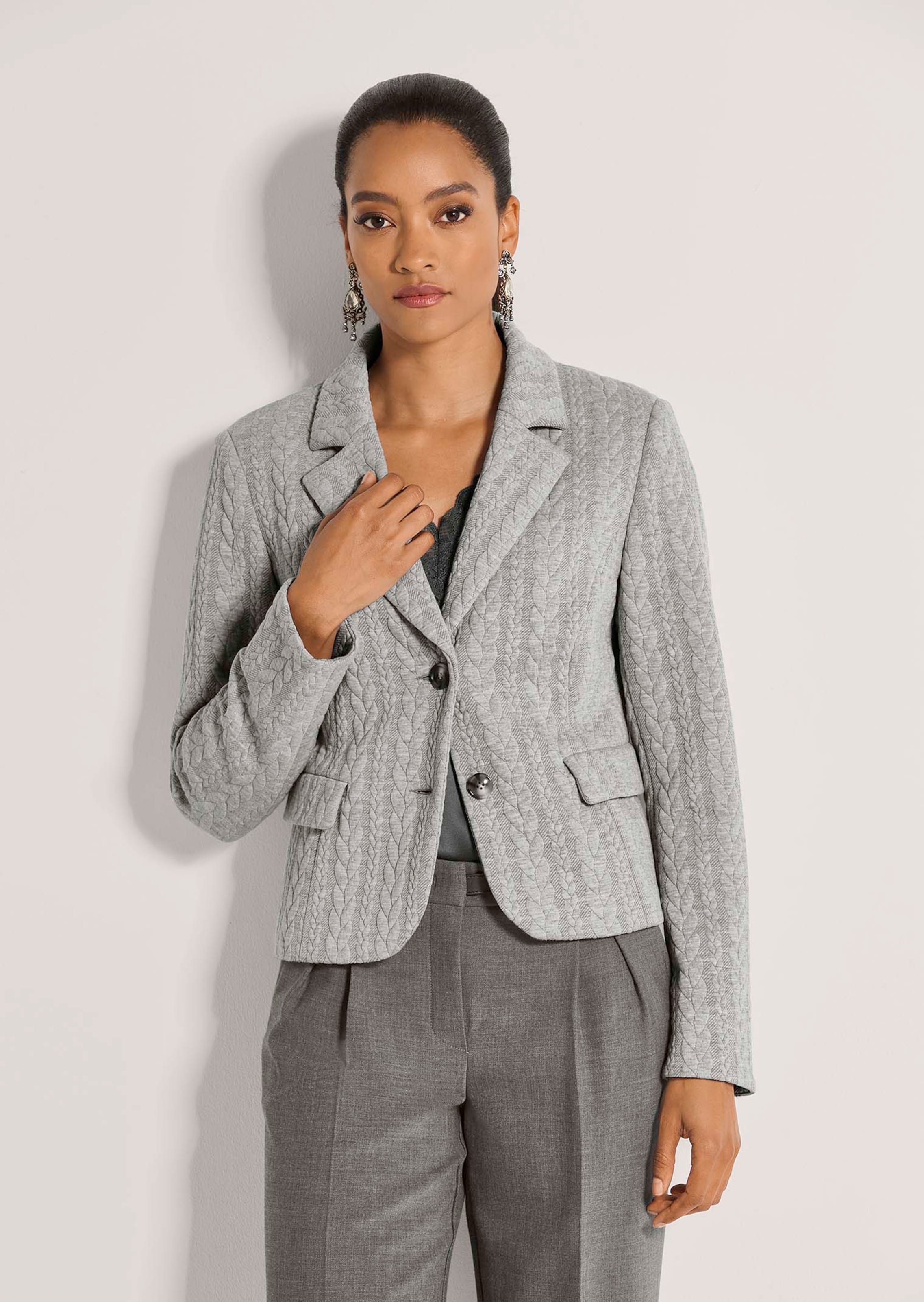 Blazer en jersey avec structure torsadée