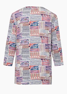 Gedessineerd tuniekshirt met een opstaande kraag thumbnail 7