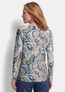 Shirt met lange mouwen en paisleymotief thumbnail 3