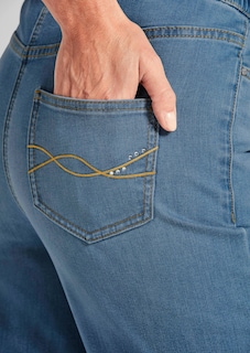 Jeansschlupfhose VERA mit weitem Bein thumbnail 5