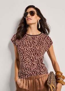 Kurzarm-Shirt mit Zebra-Muster thumbnail 5