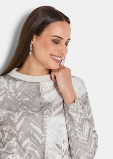 Sweatshirt mit Glitzersteinbordüre thumbnail 3