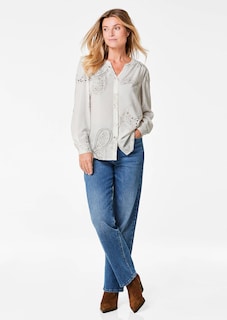 Bluse mit schimmerndem Paisley Muster thumbnail 2