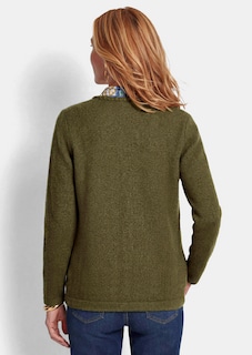 Flauschige Strickjacke mit dekorativen Kanten thumbnail 3