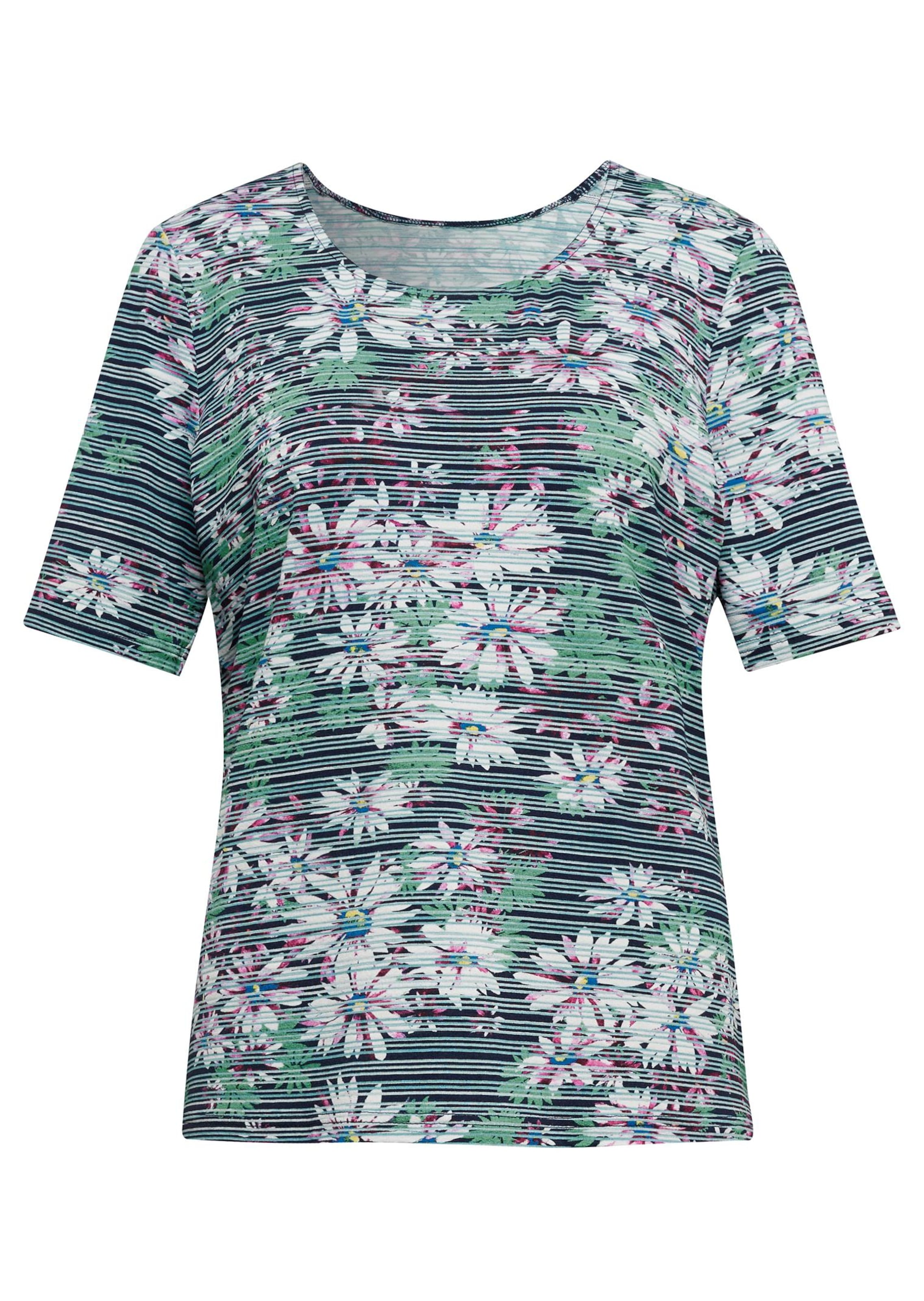 Comfortabel, gedessineerd shirt in een look van bloemen en strepen