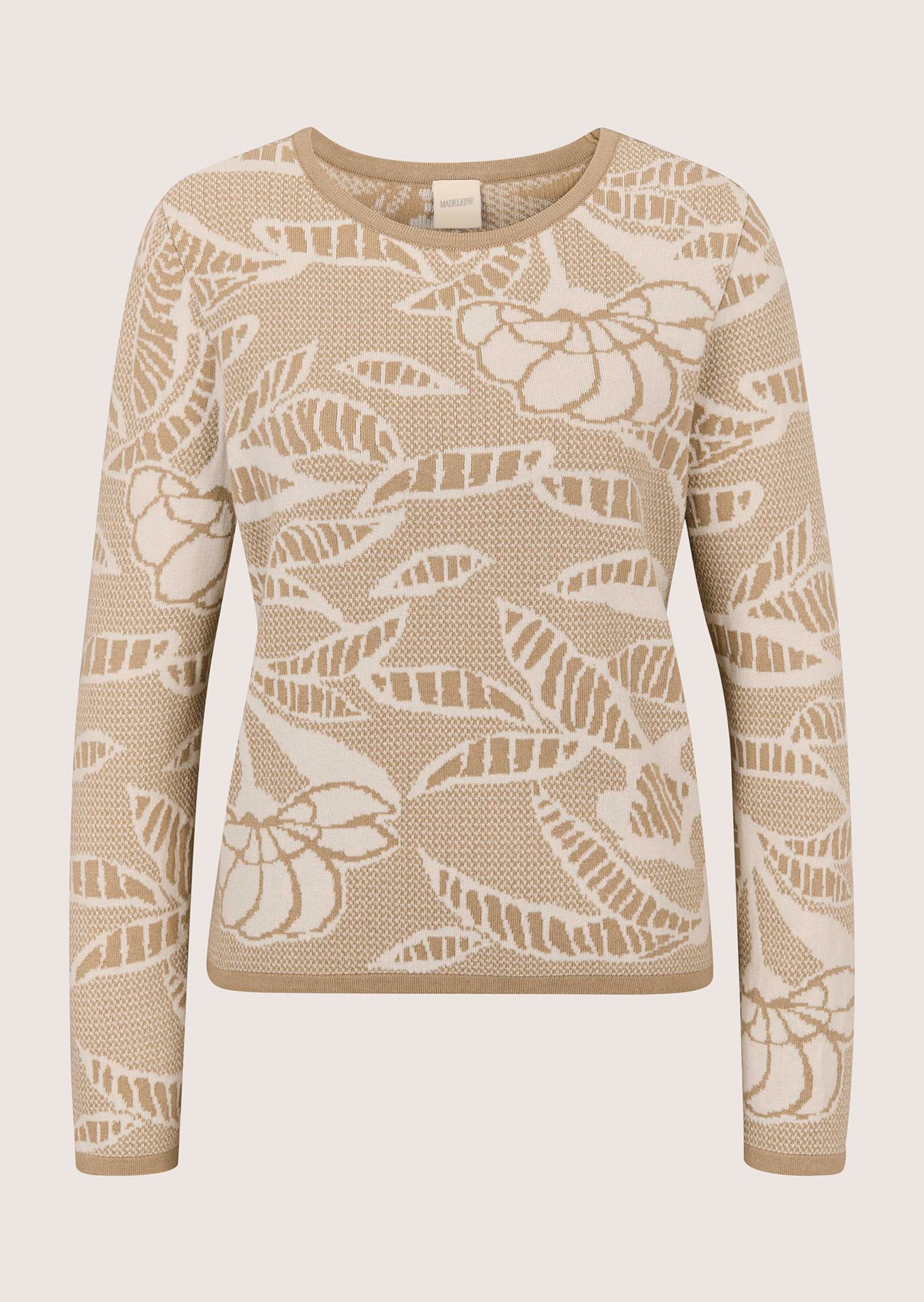 Strickpullover mit Bicolor-Jacquard