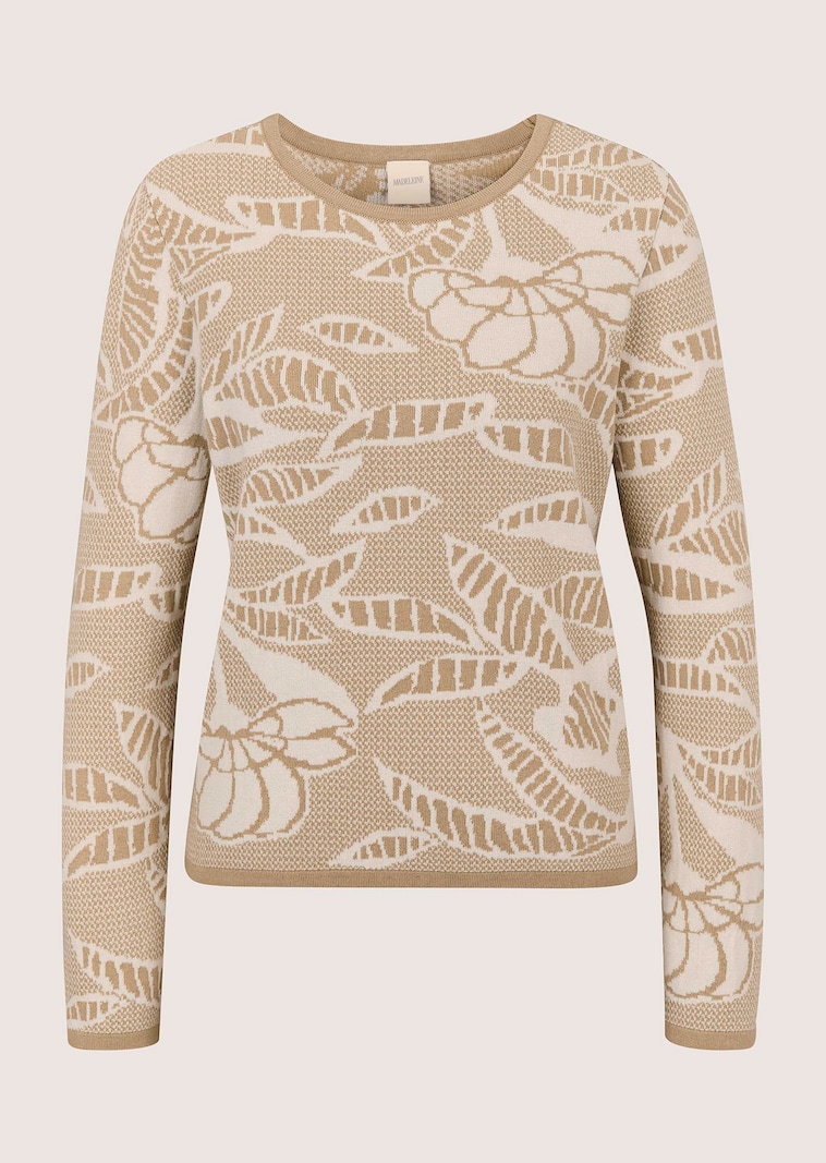 Strickpullover mit Bicolor-Jacquard