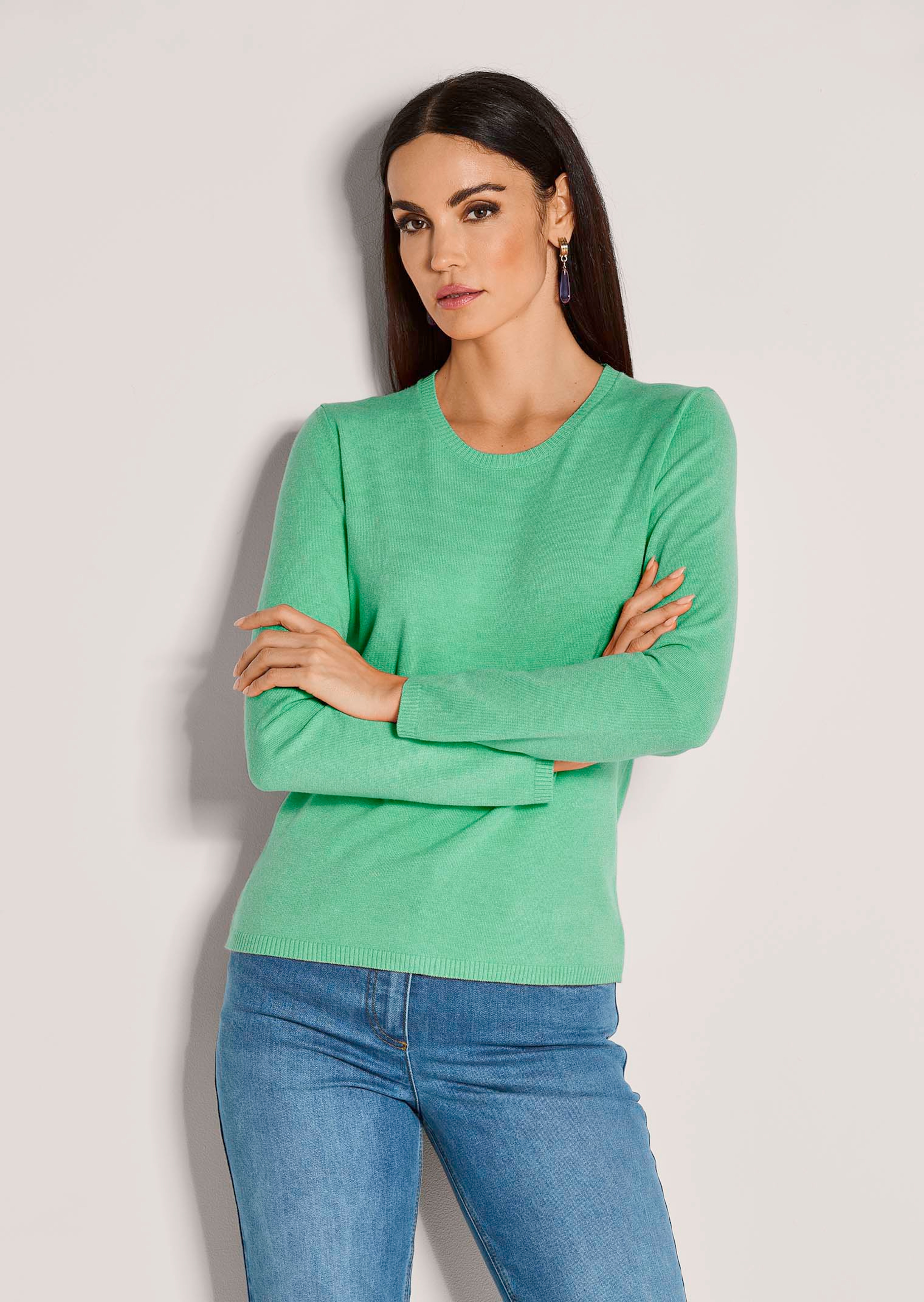 Pull en maille fine à col rond