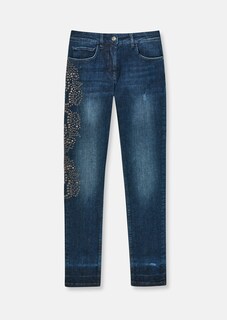 Schlanke Stretch-Jeans mit glanzvollen Nieten thumbnail 7