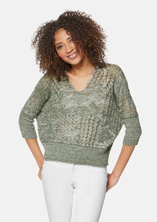 Ajour Strick Pullover mit Alpaka-Anteil thumbnail 2