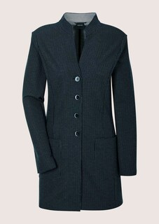 Longline blazer with subtle pinstripes thumbnail 7