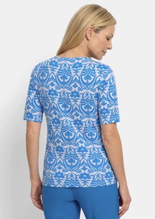 Shirt van viscose met vrouwelijk ornamentpatroon thumbnail 3