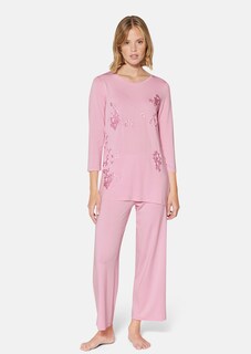 Pyjama mit edler Blütenstickerei thumbnail 3