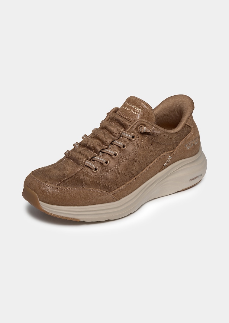 Sneaker mit sportivem Rautenstepp