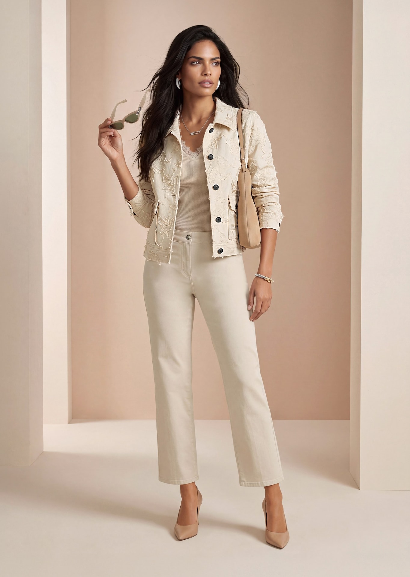 Cropped barrel jeans