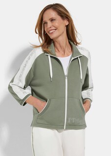 Sweatjacke mit Schriftzug an den Ärmeln thumbnail 7