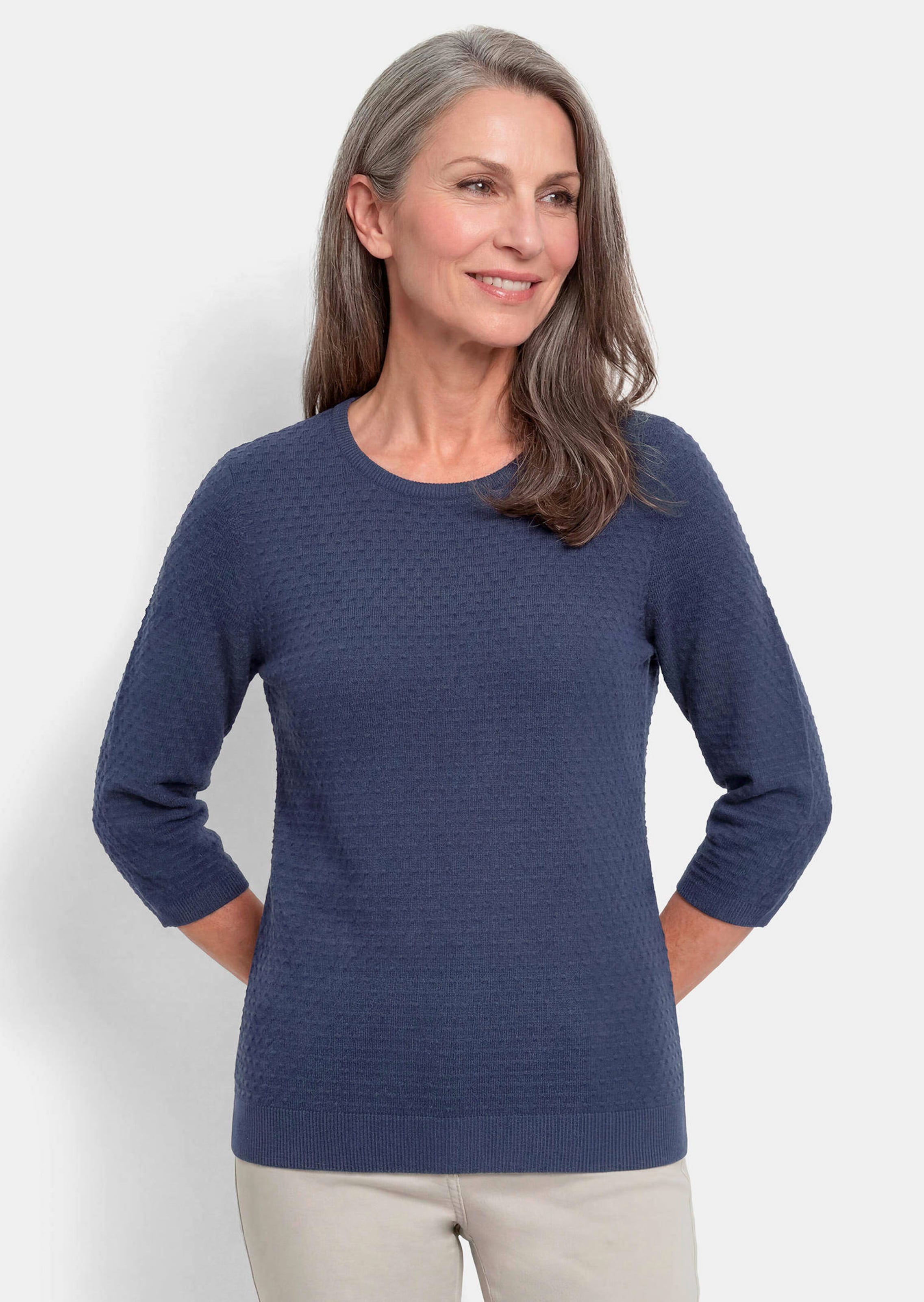 Strickpullover mit Pünktchenmuster
