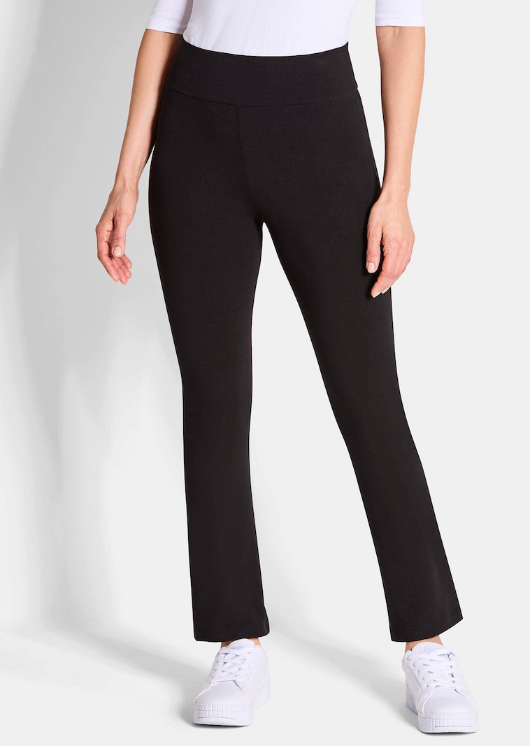 Leggings with flared legs in a double pack