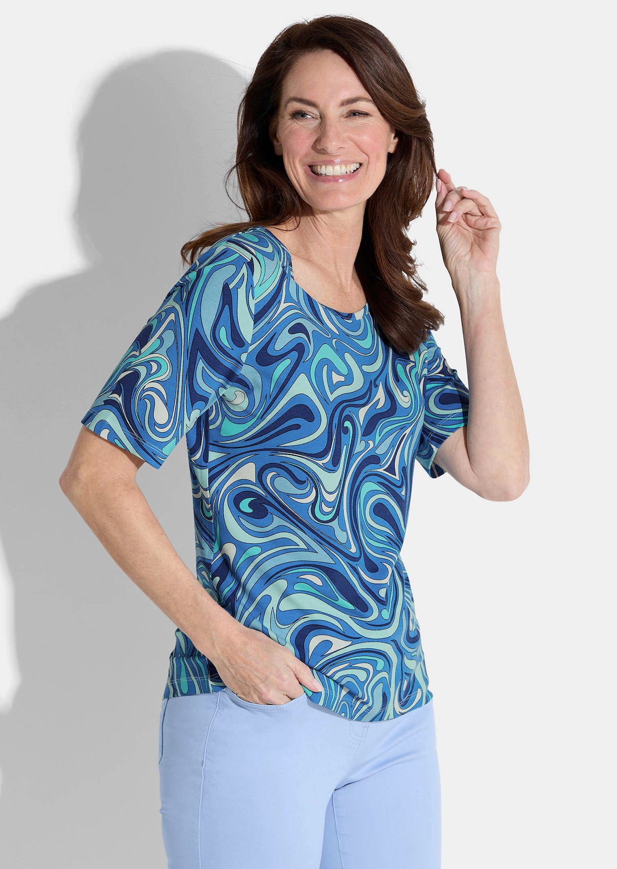 T-shirt imprimé en jersey de viscose