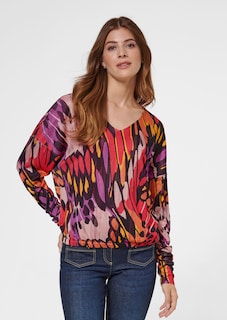 Kimono-Pullover mit Unikat-Print thumbnail 2