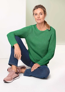 Figurschmeichelnder Pullover aus reiner Baumwolle thumbnail 7
