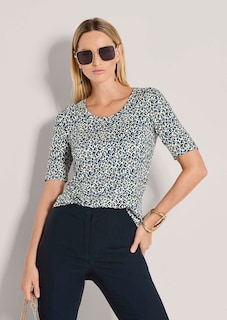 Animal print top with round neck thumbnail 5