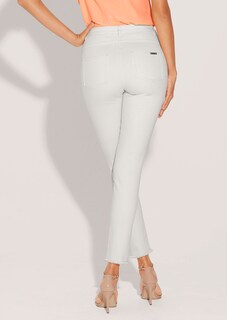 Jeans met fijne franjezoom thumbnail 3