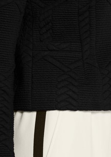 Kurzer Jersey-Blazer mit Zopfmuster thumbnail 6