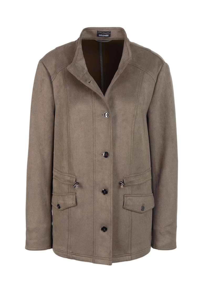 Blazer in zachte suèdelook