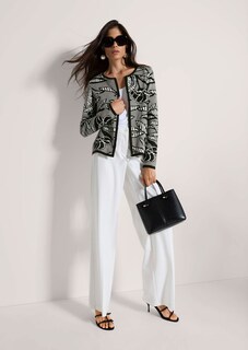 Jacquard-Strickblazer mit Reissverschluss thumbnail 5