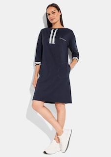 Jersey jurk met opstaande kraag thumbnail 5